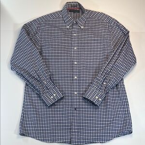 Tommy Hilfiger Regular Fit Non Iron Button Down Polo Plaid 15 1/2 32-33